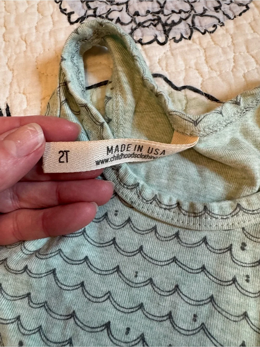 Childhood Clothing Tank Top & Shorts Matching Set, 2T, Waves
